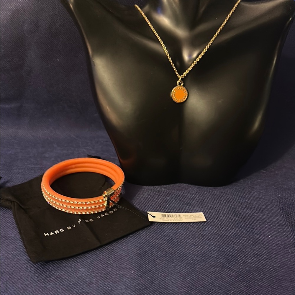 Marc By Marc Jacobs Orange Statement Necklace